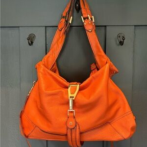 Vibrant Orange Hobo Bag